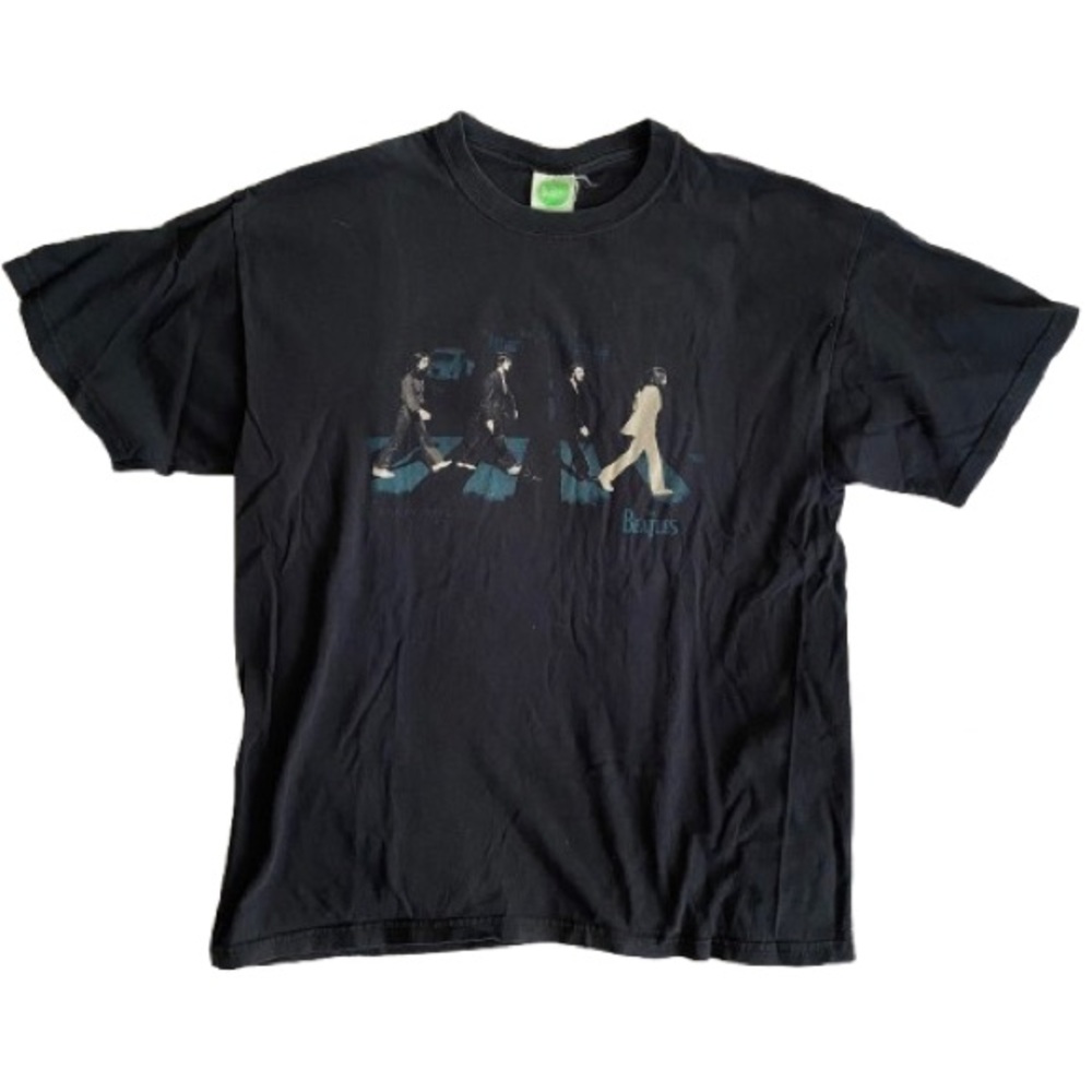 The Beatles Abbey Road 2005 Men's T-Shirt Size L Black 100% Cotton Rock Band